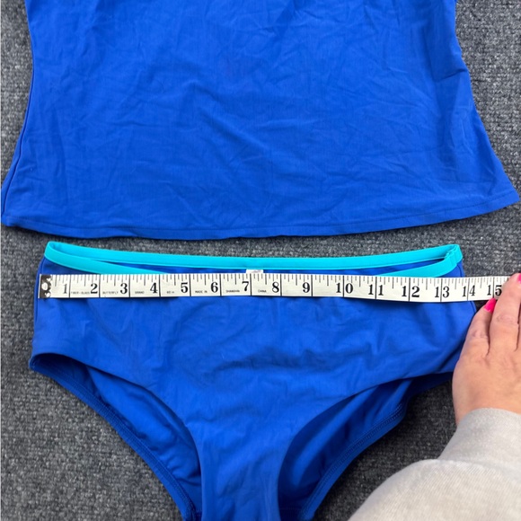 VICTORIA’S SECRET Women’s Blue Tankini Swim Suit size: Top-Large Bottom-Medium - Picture 9 of 10